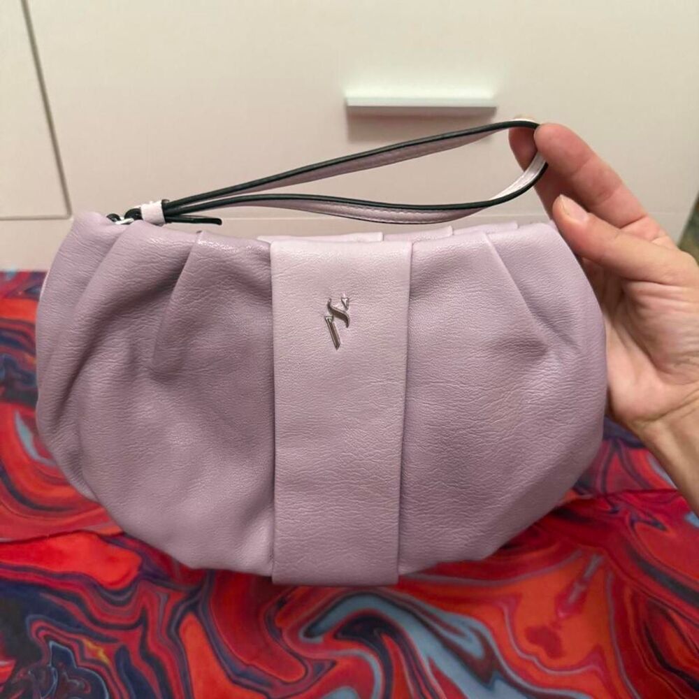 Simply Vera Vera Wang Pastel Lilac Ruched Dumpling Wristlet Clutch
